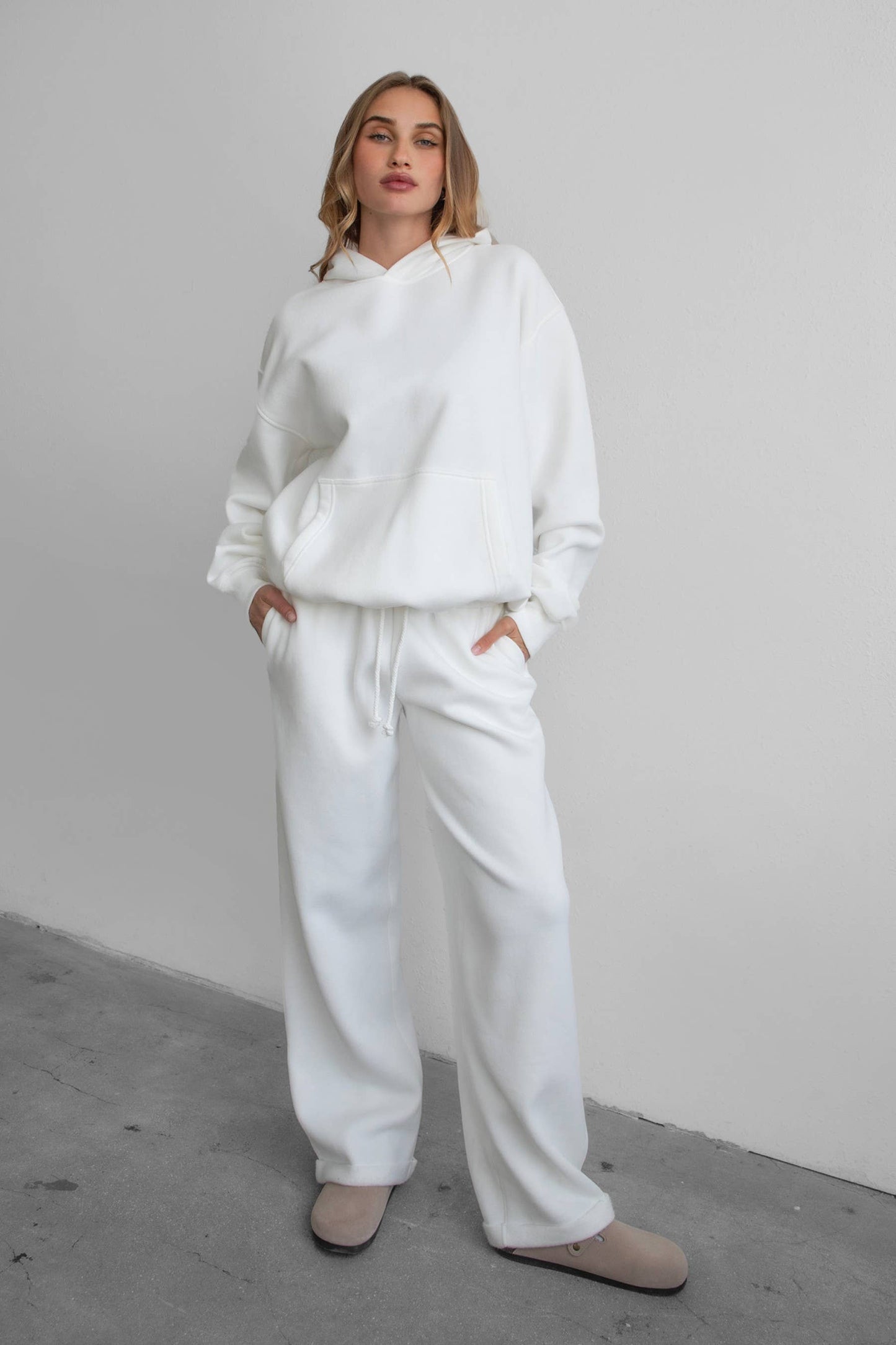 LANI Lightweight Fleece Wide Leg Sweatpants