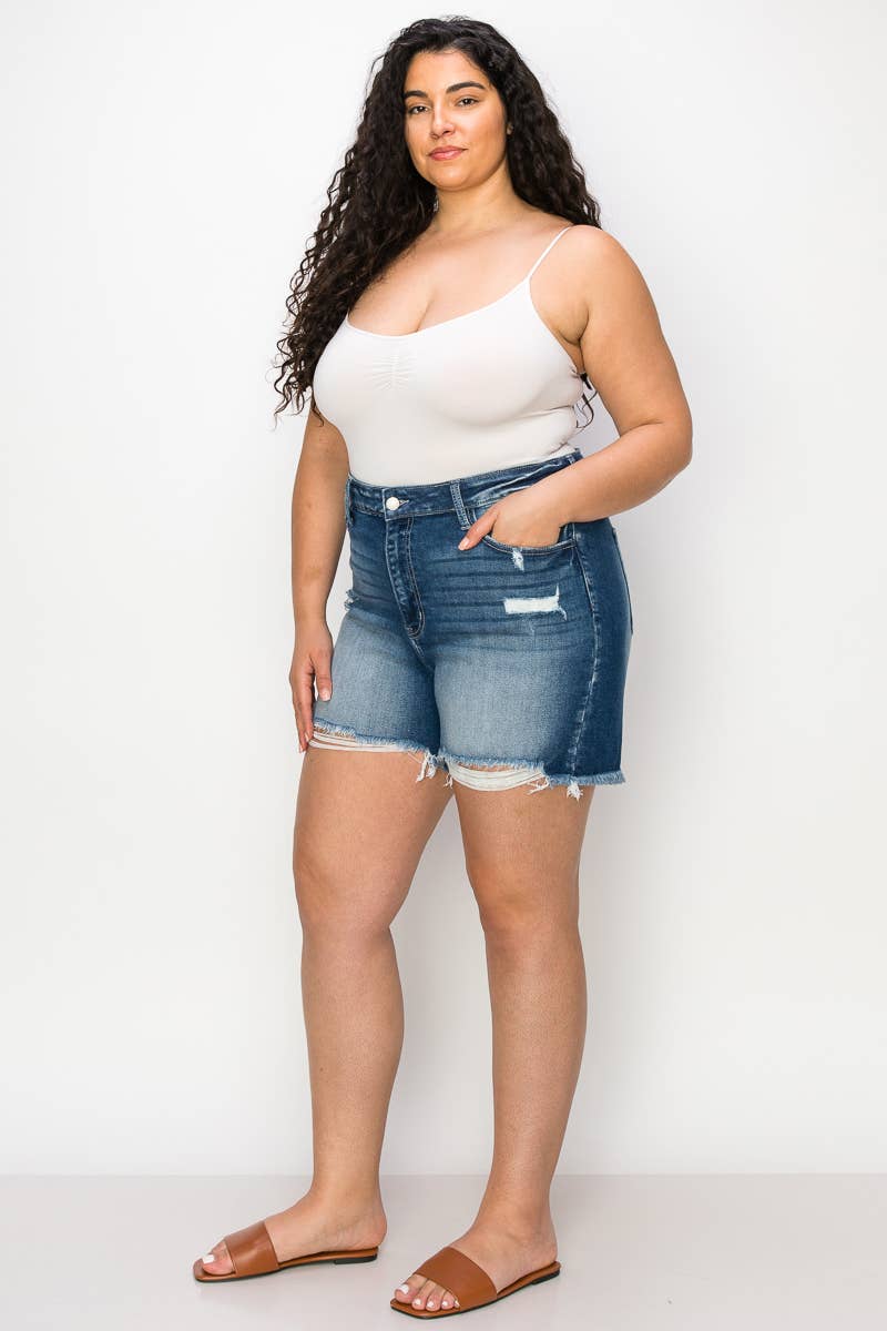 PLUS HIGH  RISE STRETCH SHORT