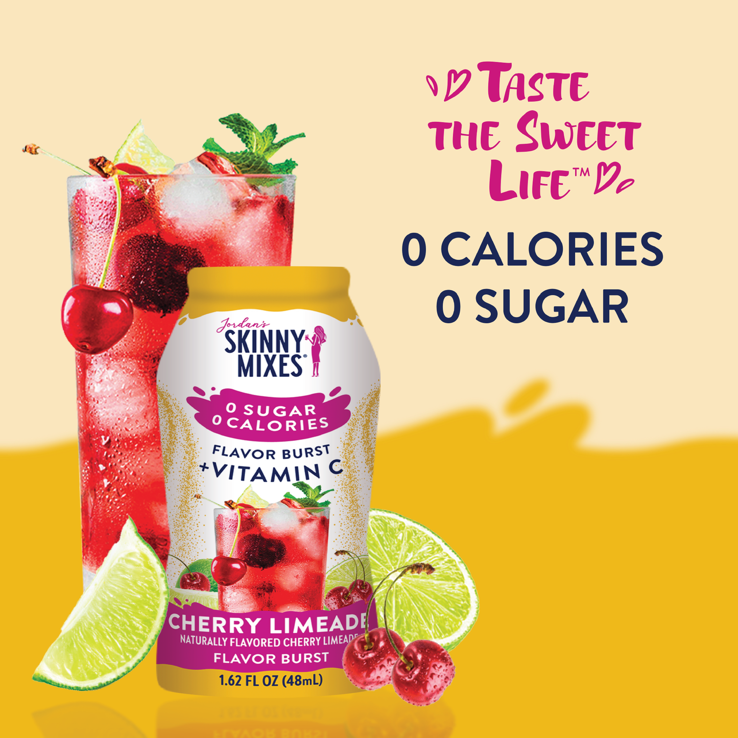 Jordan's Skinny Mixes Flavor Burst - Sugar Free Cherry Limeade + Antioxidant