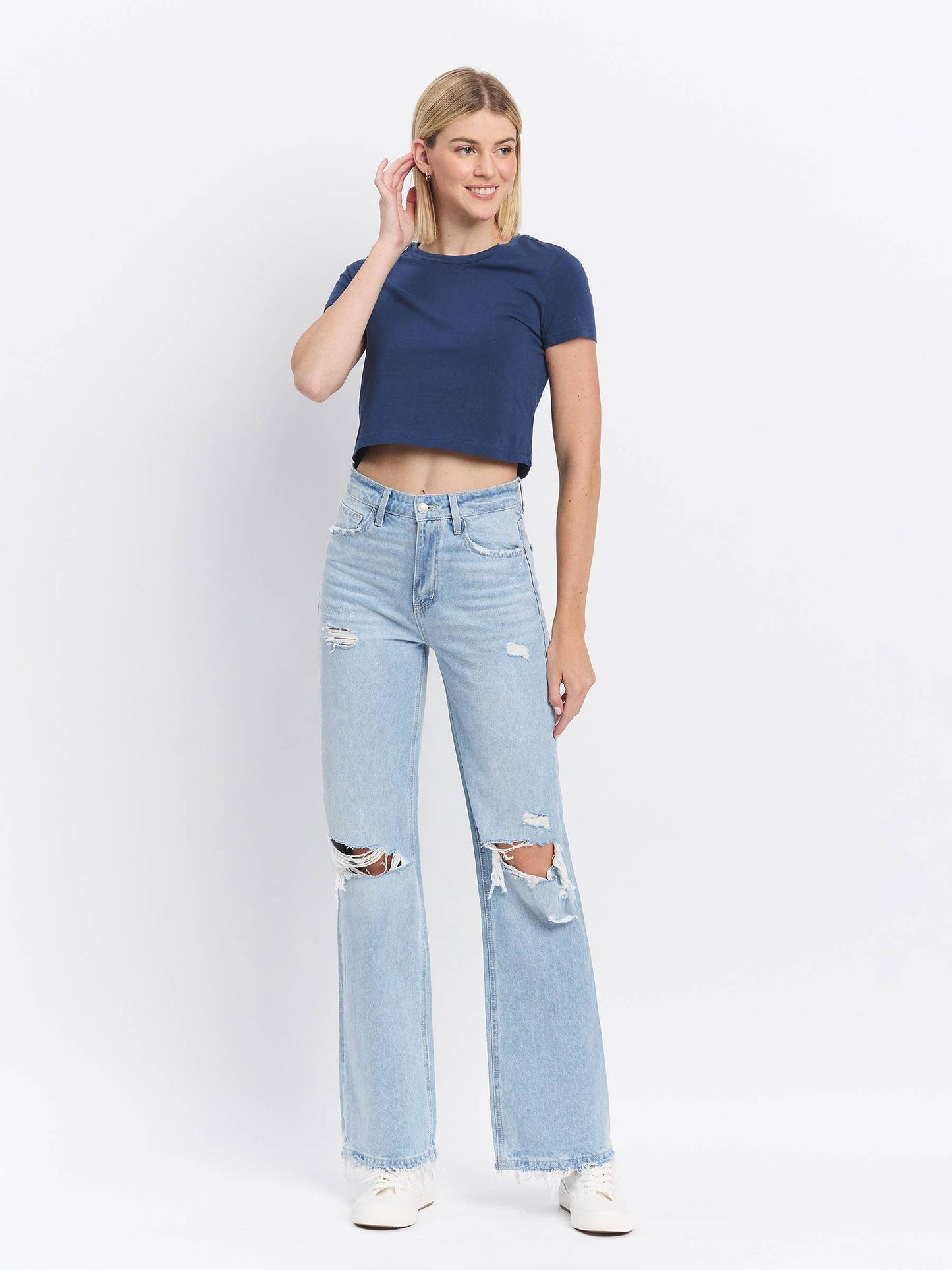 Vervet 90's Vintage Super High Rise Flare Jeans