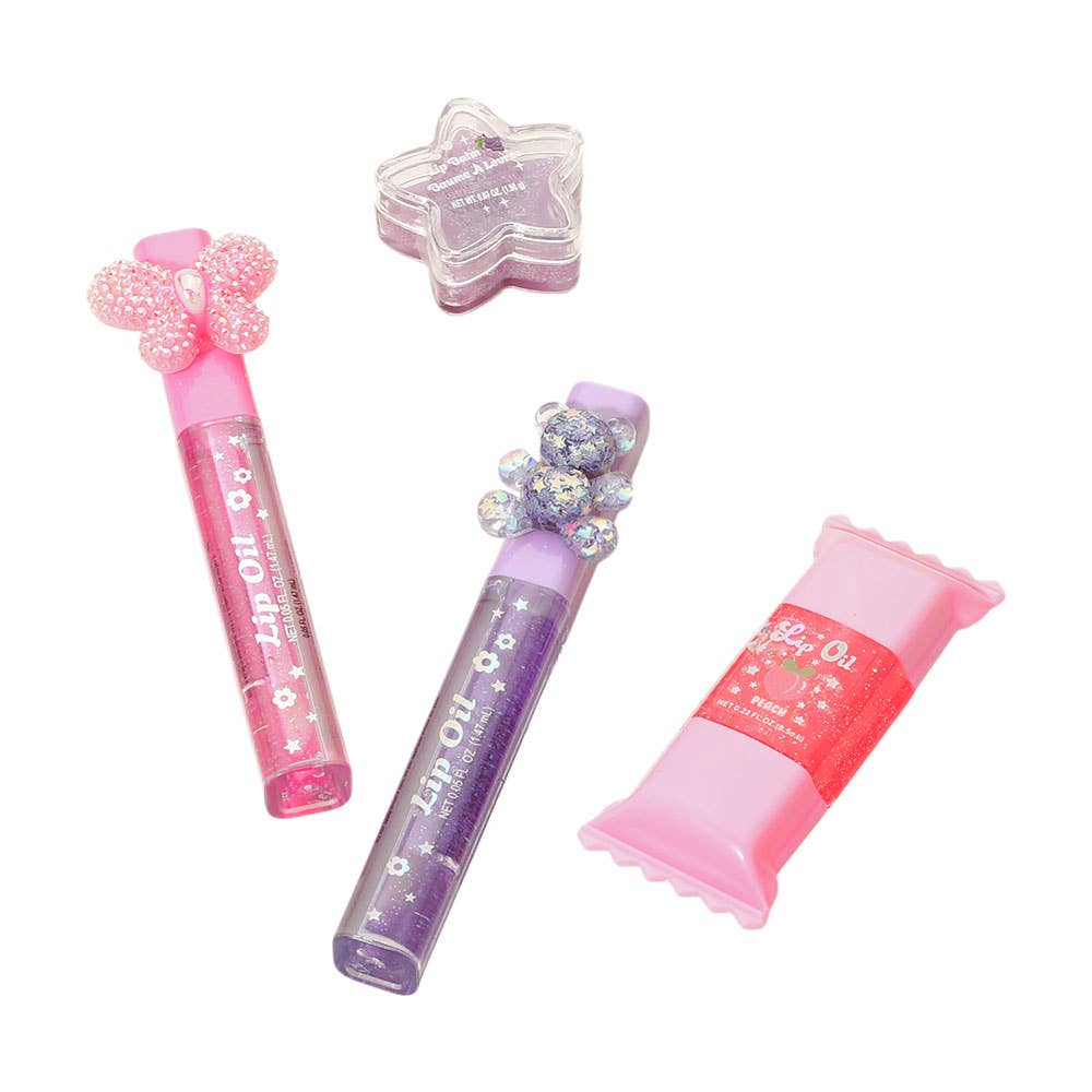 4PCS - HOT FOCUS Kids Glossy Lips Set