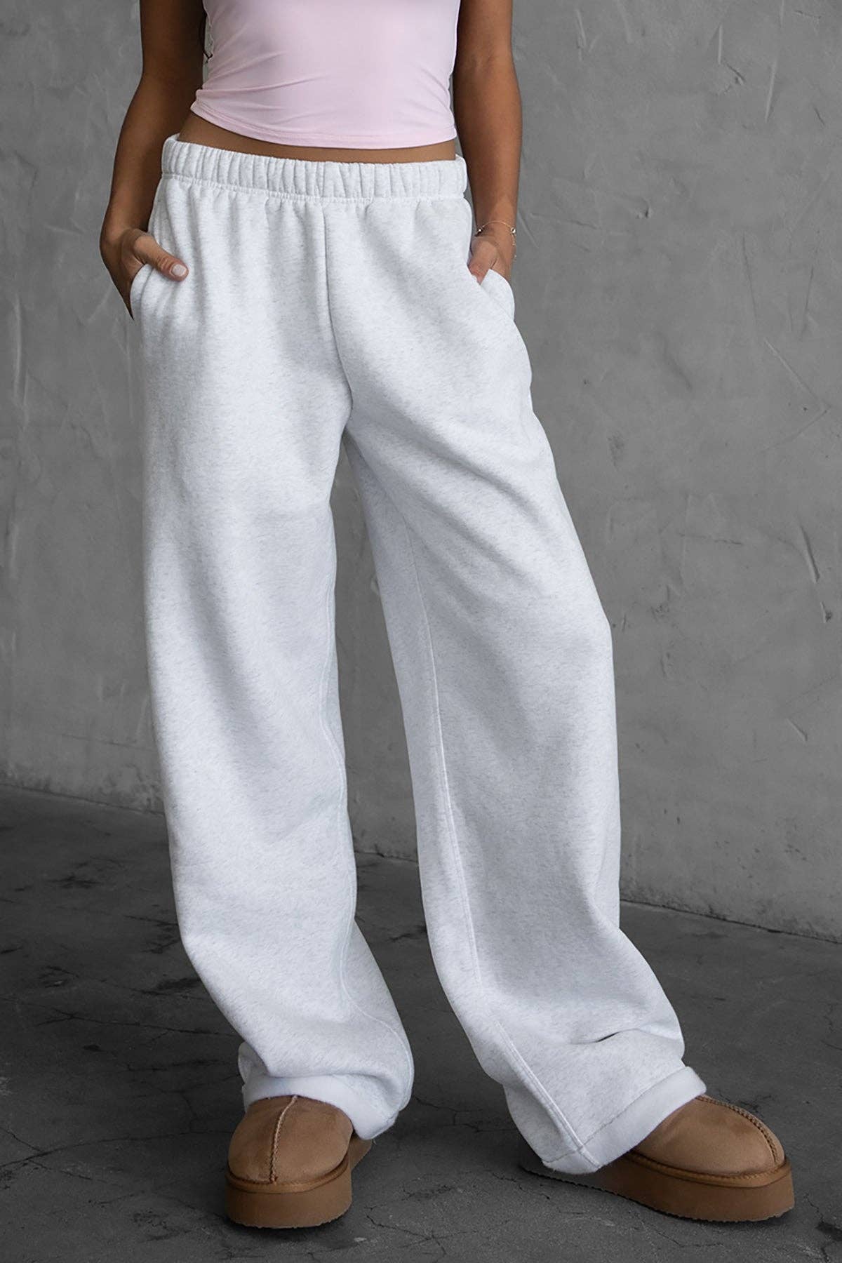 LANI Lightweight Fleece Wide Leg Sweatpants