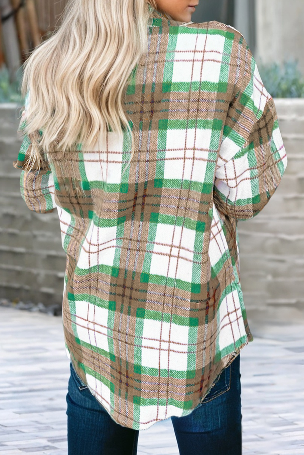 LDC Christmas Plaid Casual Flannel Shacket