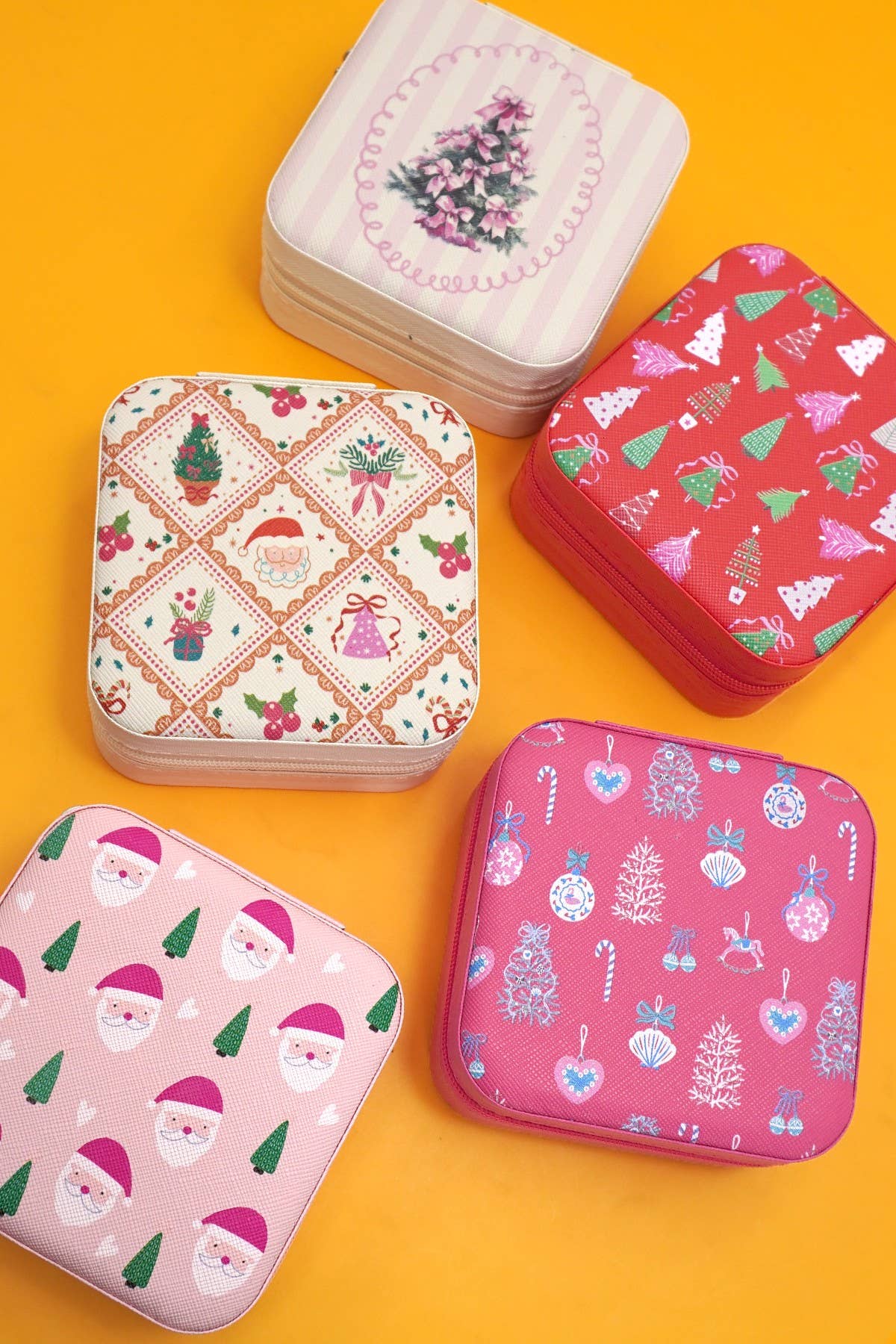 DESIGNED JEWELRY ORGANIZER TRAVEL BOX CASE | 40P566-CHRISTMA