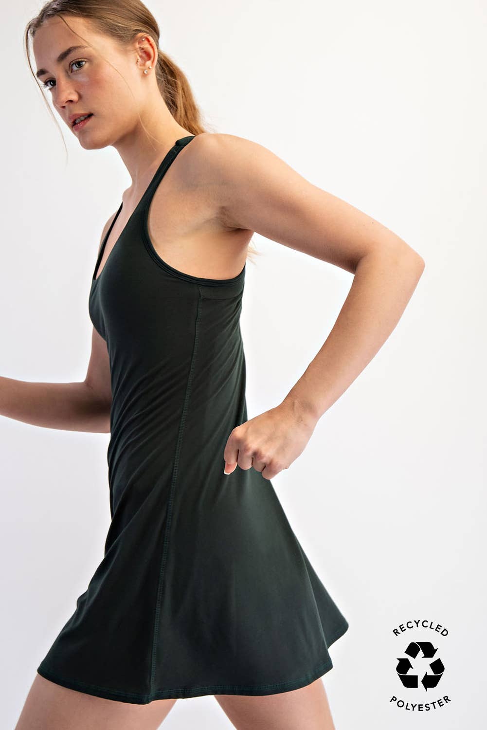 Rae Mode TENNIS ROMPER DRESS- Pearl White