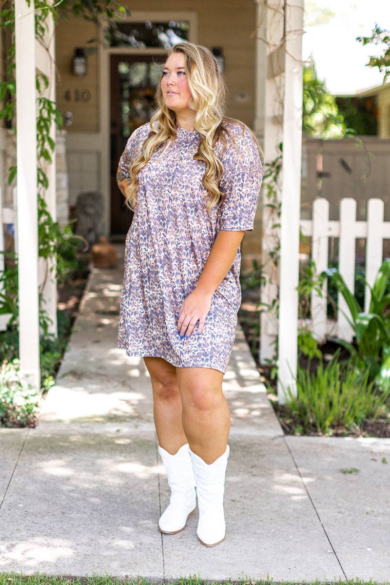 Leopard T-shirt Dress