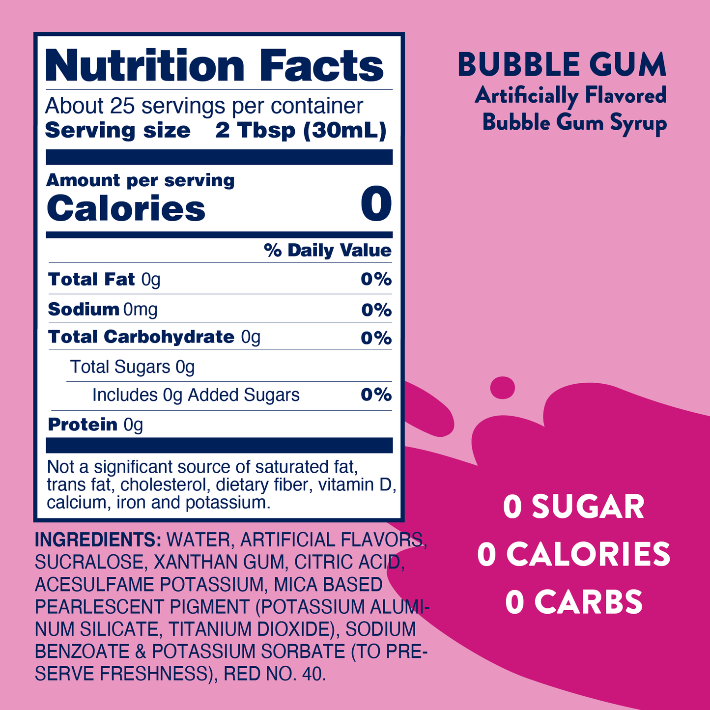 Jordan's Skinny Sugar Free Bubble Gum Syrup - Limited Time Offer