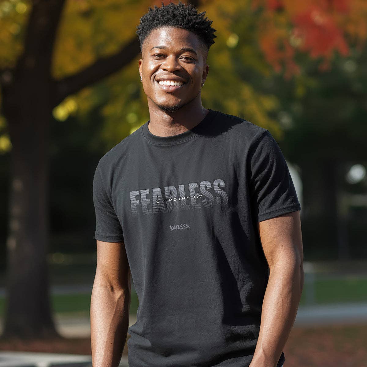 Kerusso Men's Christian T-Shirt Fearless