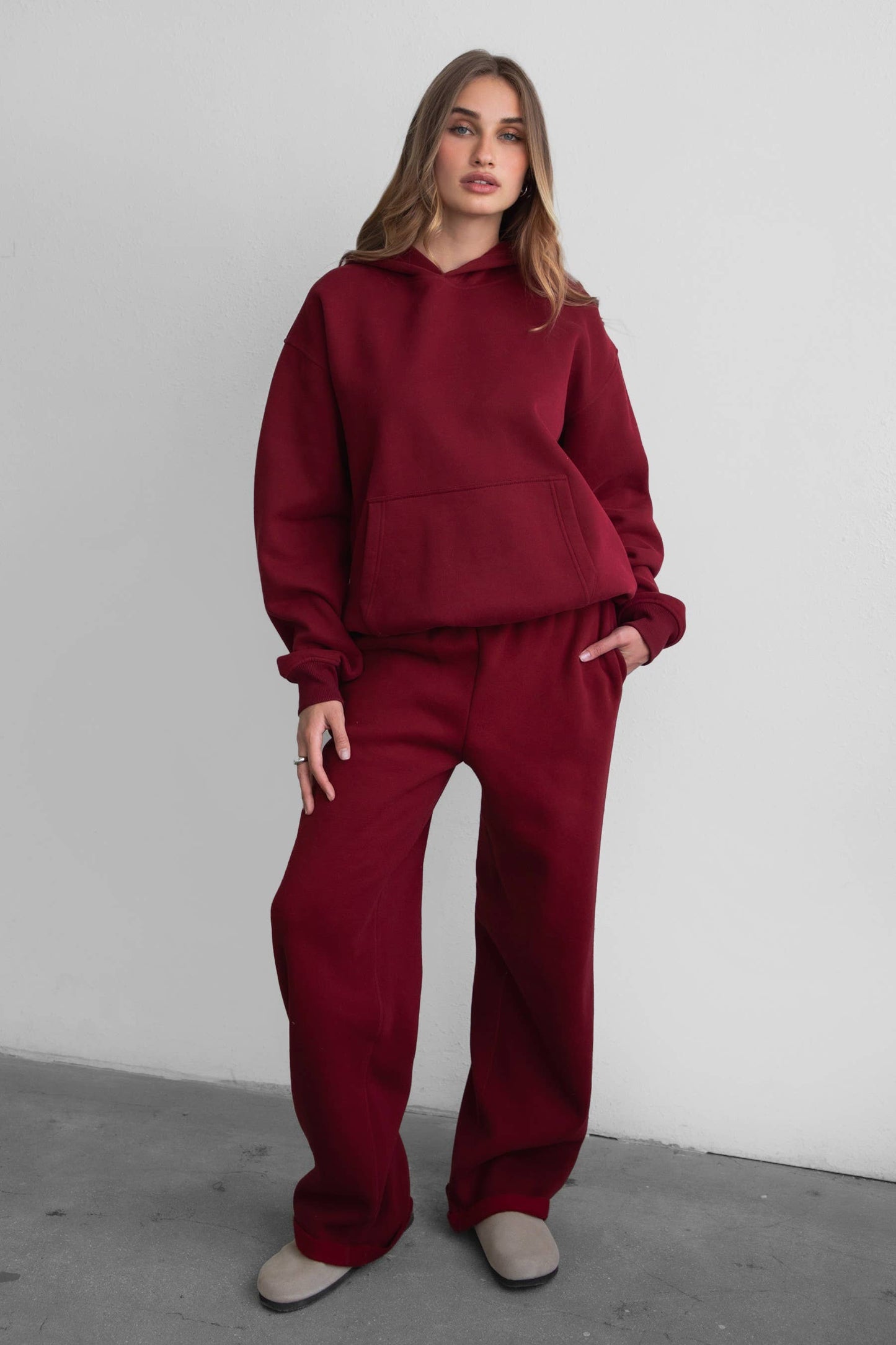 LANI Lightweight Fleece Wide Leg Sweatpants