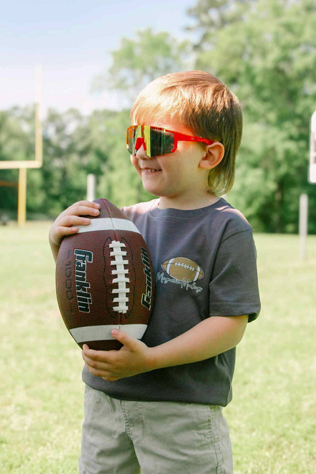 Game Day Vibes | Red + Black | Football Kid’s Tee
