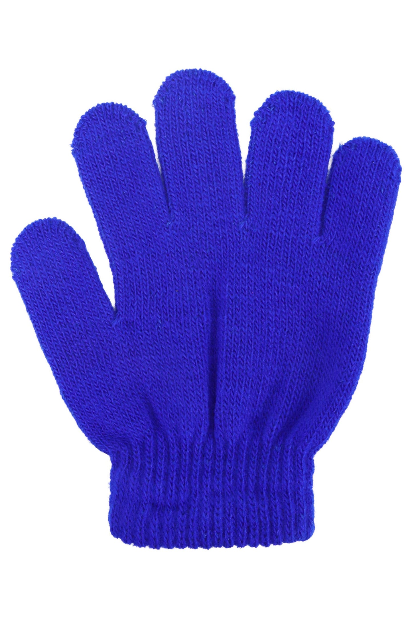 Toddler/Preschool Solid Ribbed Elastic Cuffed Gloves