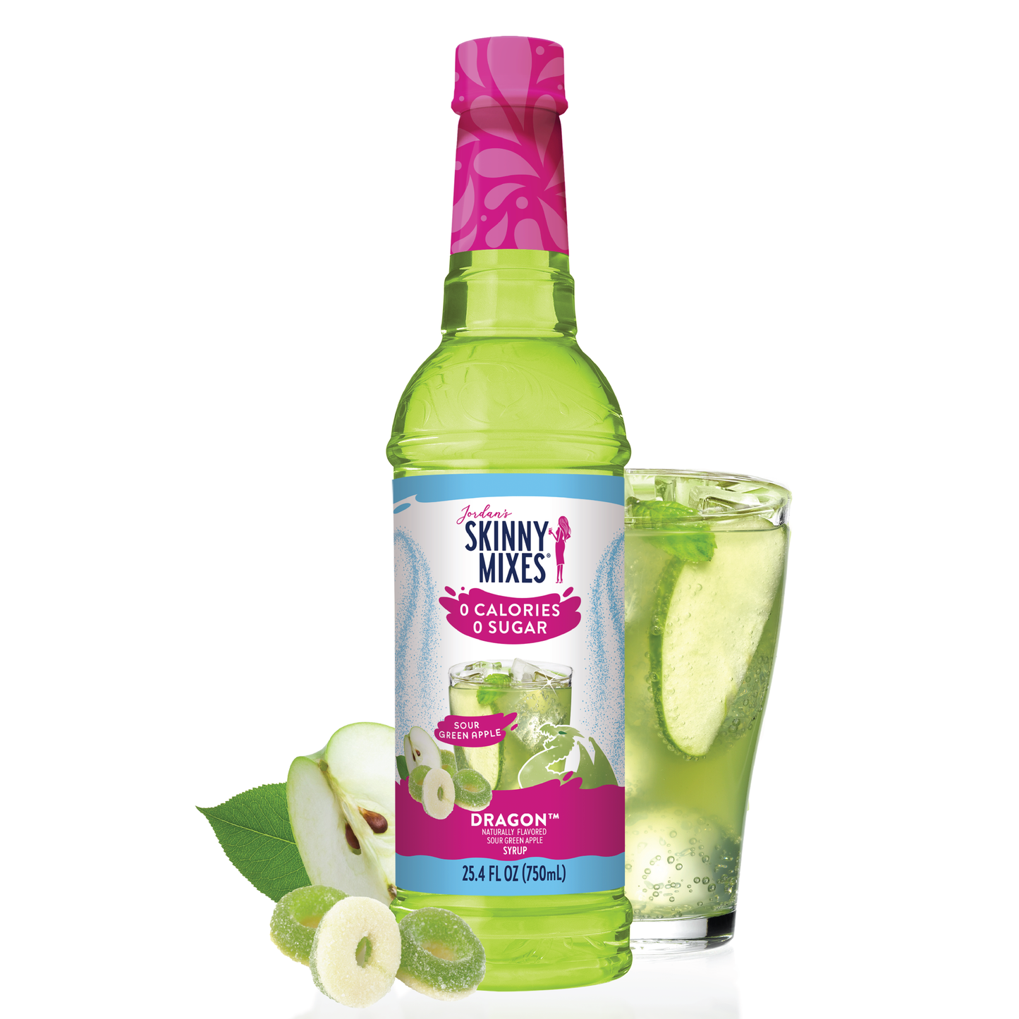 Jordan's Skinny Mixes Sugar Free Dragon™ Syrup - Sour Green Apple Syrup