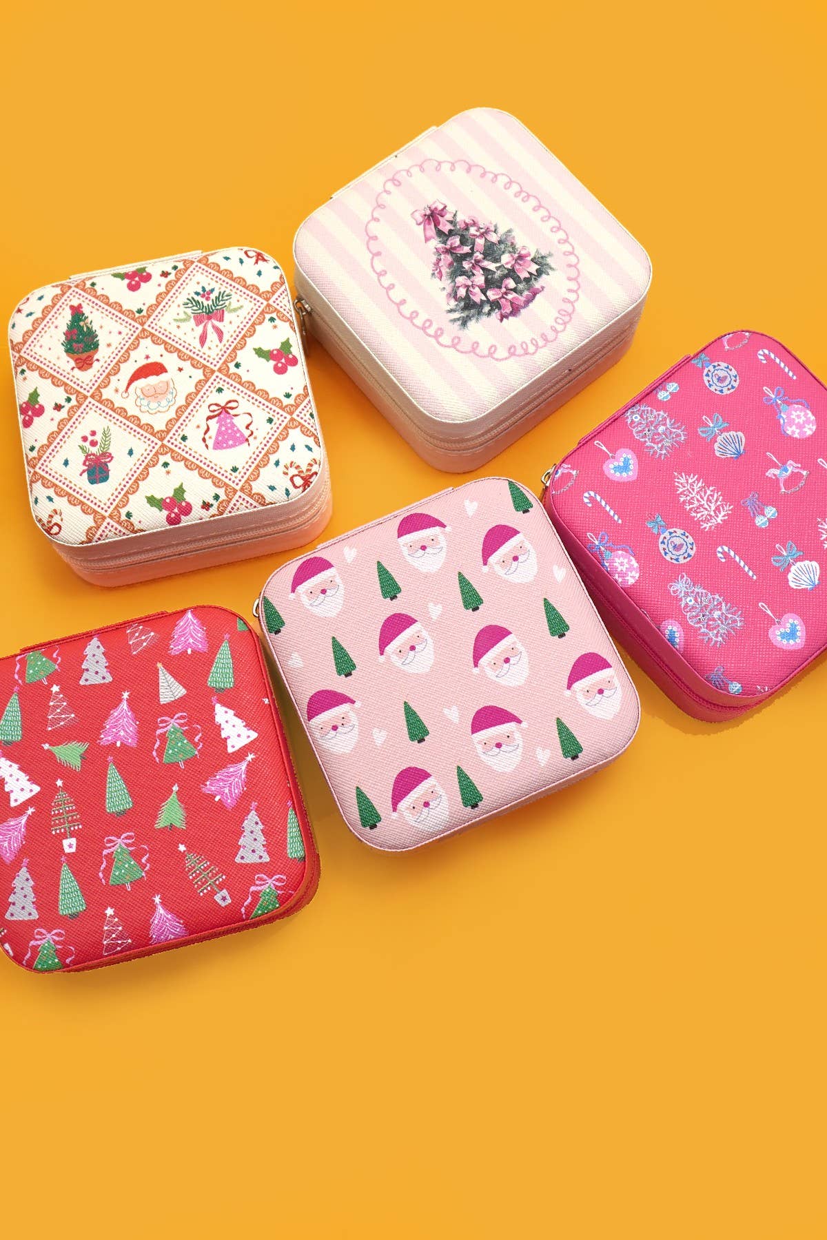 DESIGNED JEWELRY ORGANIZER TRAVEL BOX CASE | 40P566-CHRISTMA