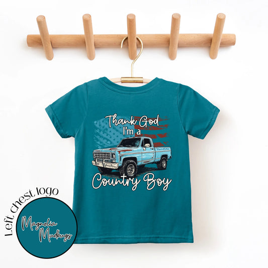 Magnolia Mudbugs Country Boy Kids T-Shirt | Southern Boys and Trucks