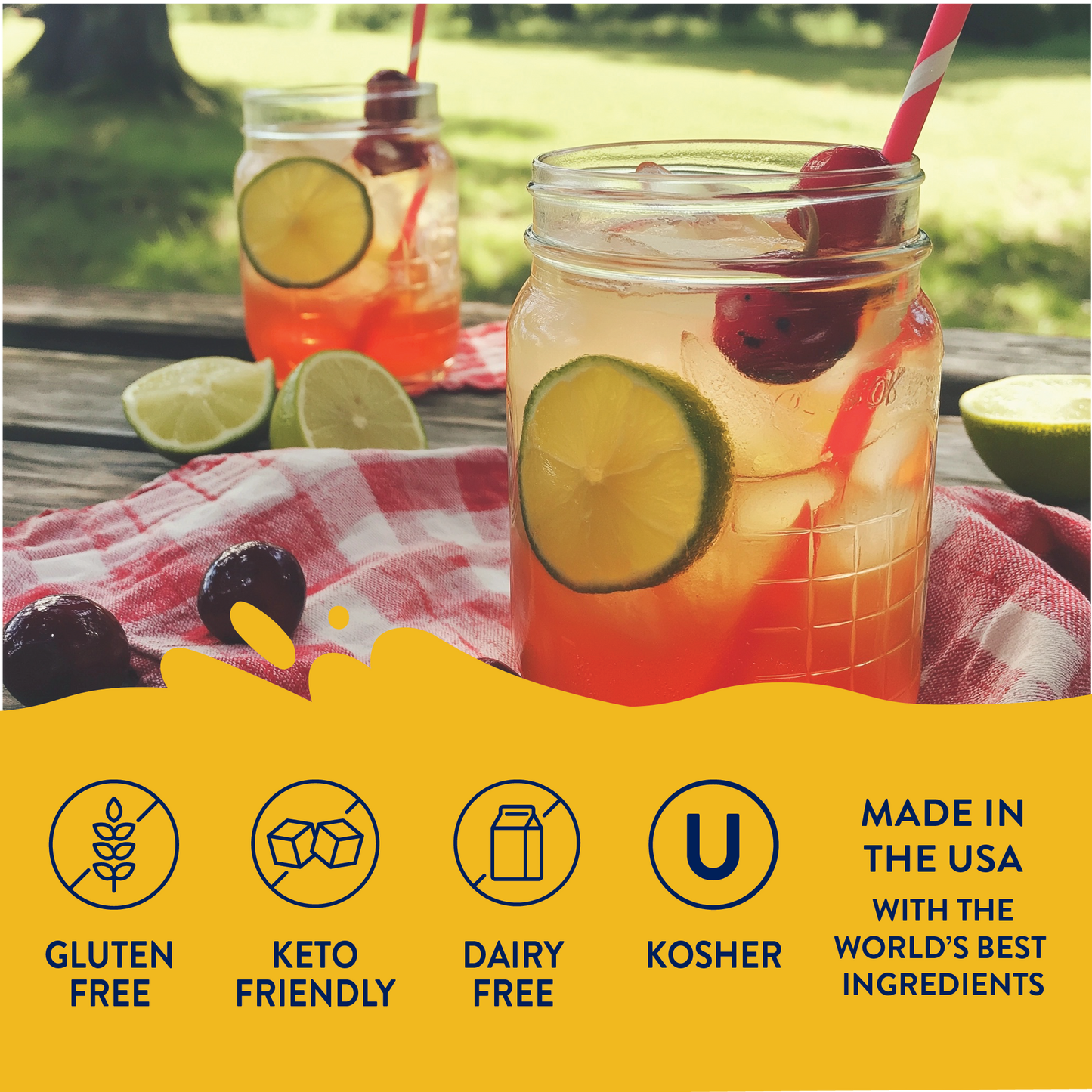 Jordan's Skinny Mixes Flavor Burst - Sugar Free Cherry Limeade + Antioxidant