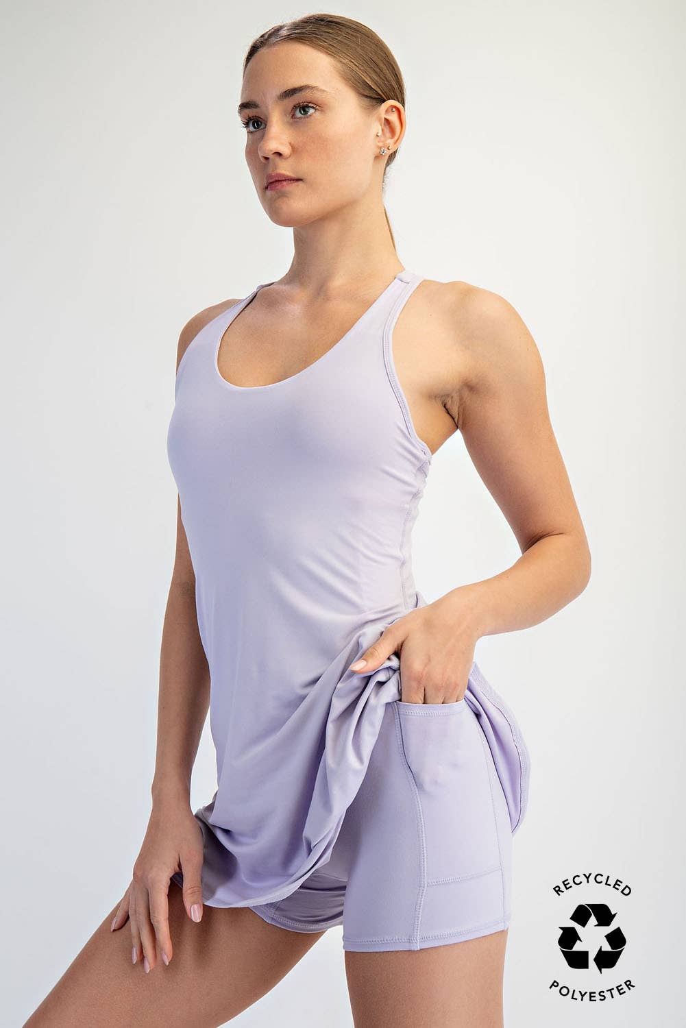 Rae Mode TENNIS ROMPER DRESS- Pearl White