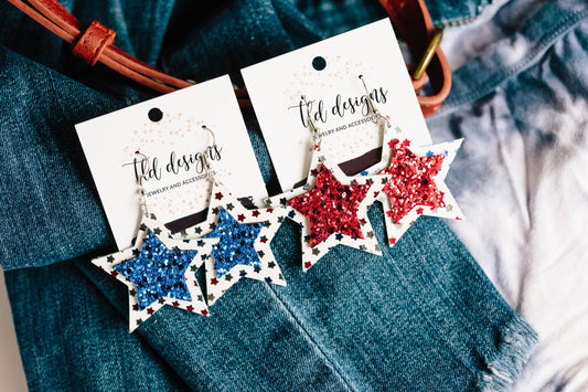 Sequin sparkling stars