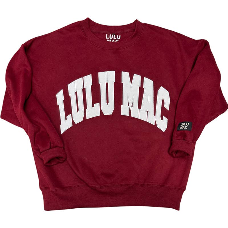 Lulu Mac Maroon/White Sweatshirt - Stitch