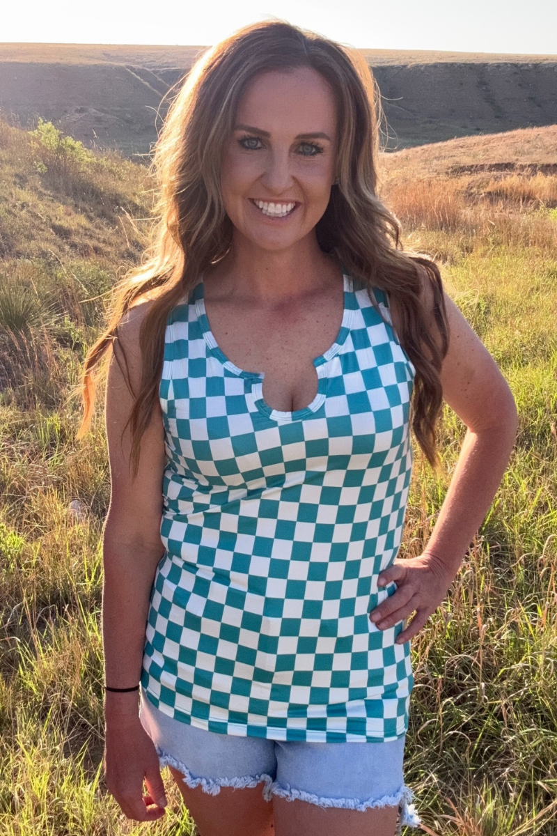 Turquoise Frontier Tank Top