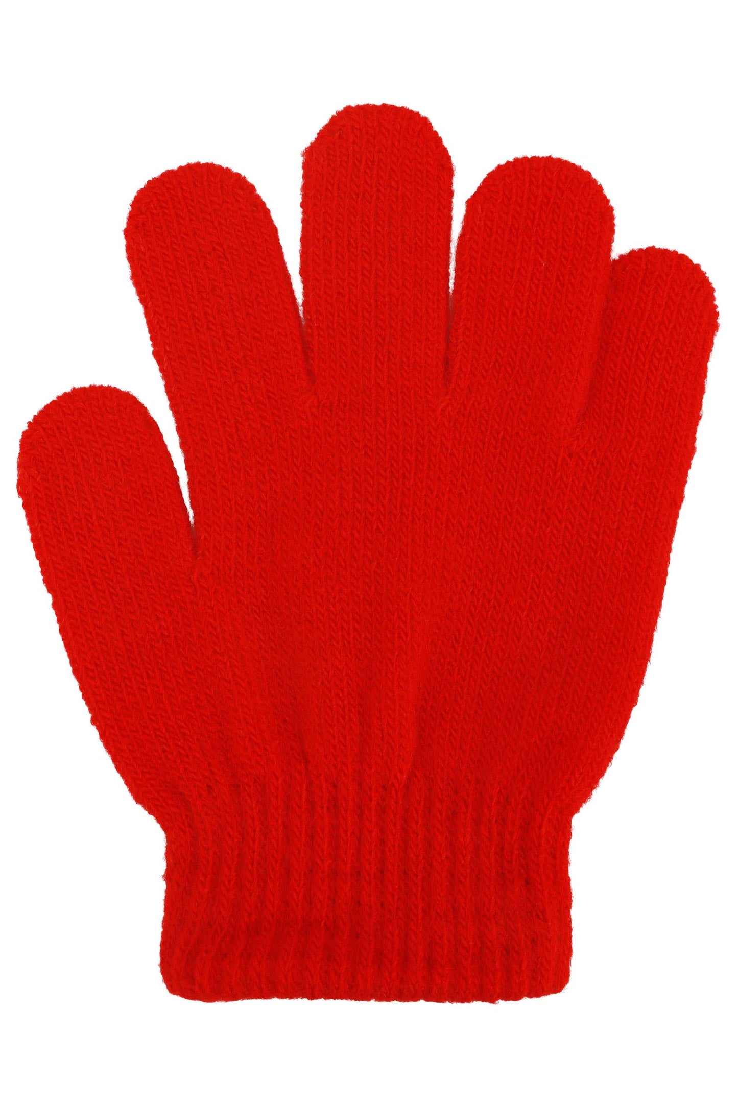Toddler/Preschool Solid Ribbed Elastic Cuffed Gloves
