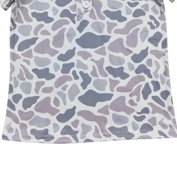 Boys Camo Hunting Short Sleeve Buttons Tee Shirt Tops