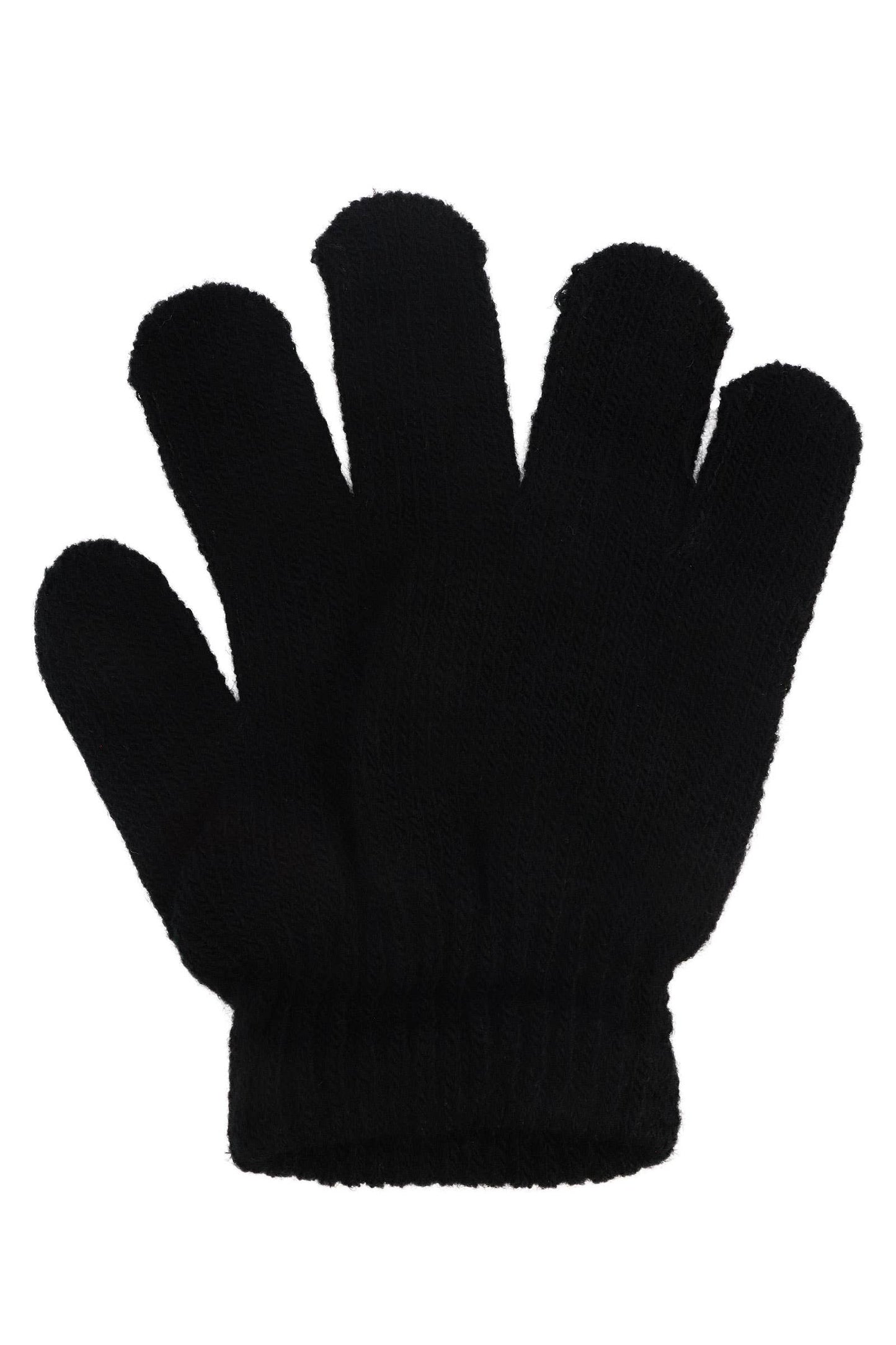 Toddler/Preschool Solid Ribbed Elastic Cuffed Gloves