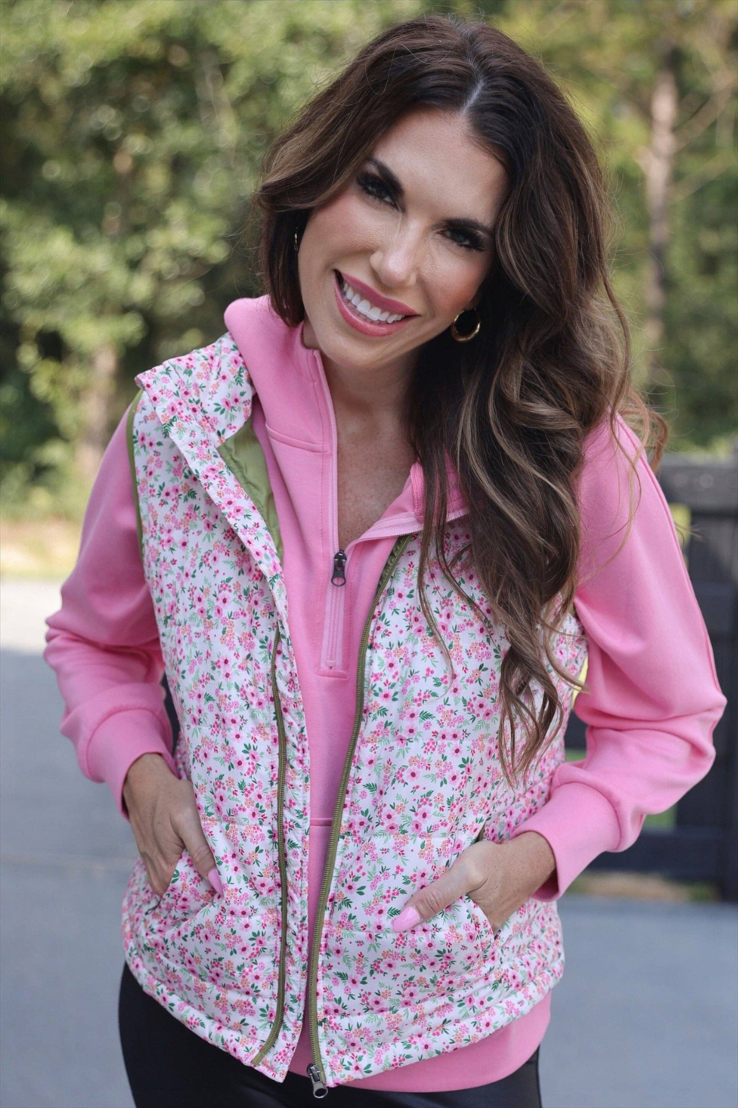 Jess Lea Delilah Puffer Vest- Ditzy Floral