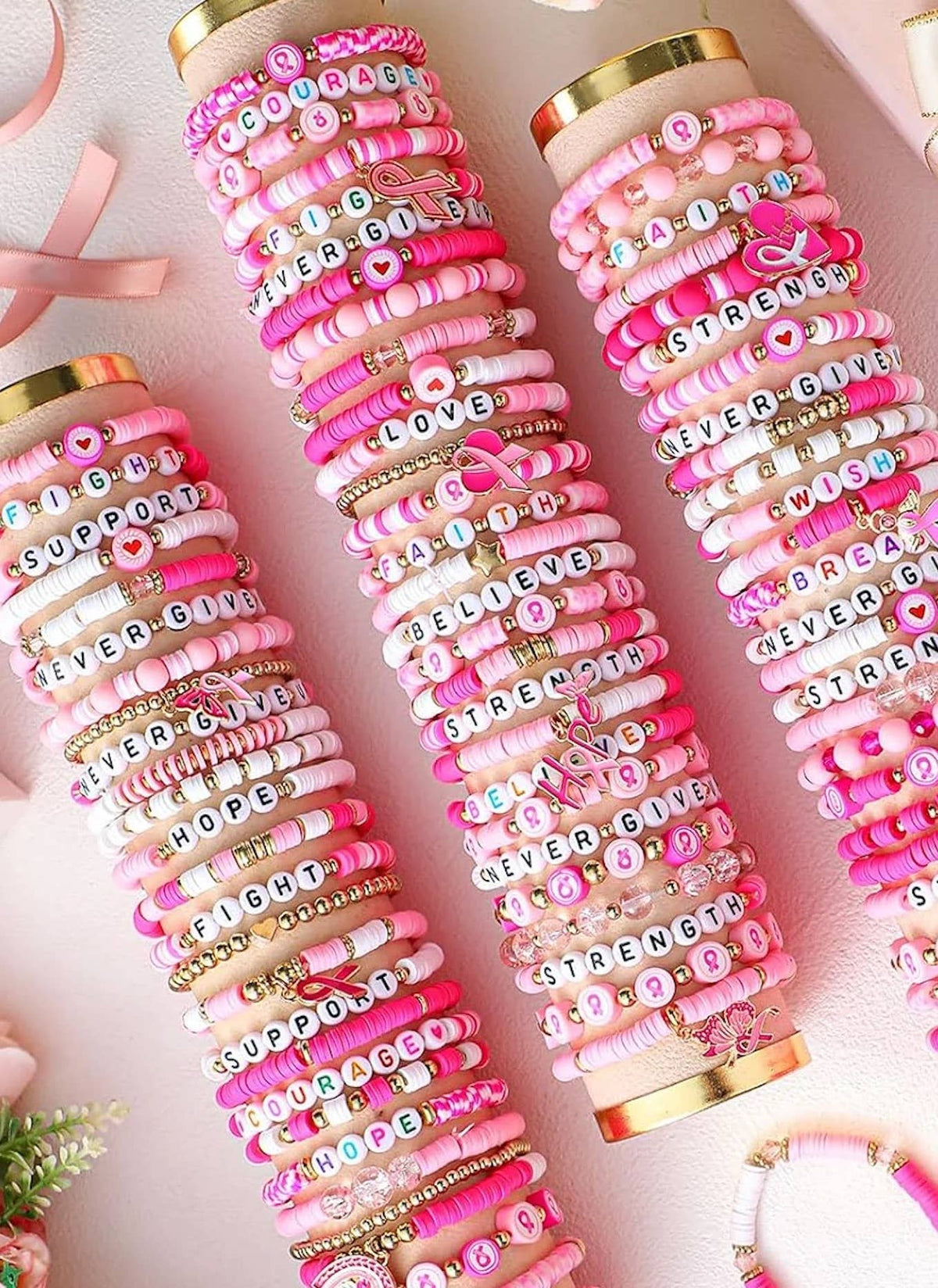 🎀 Breast Cancer Awareness Bracelets 🎀 - Random