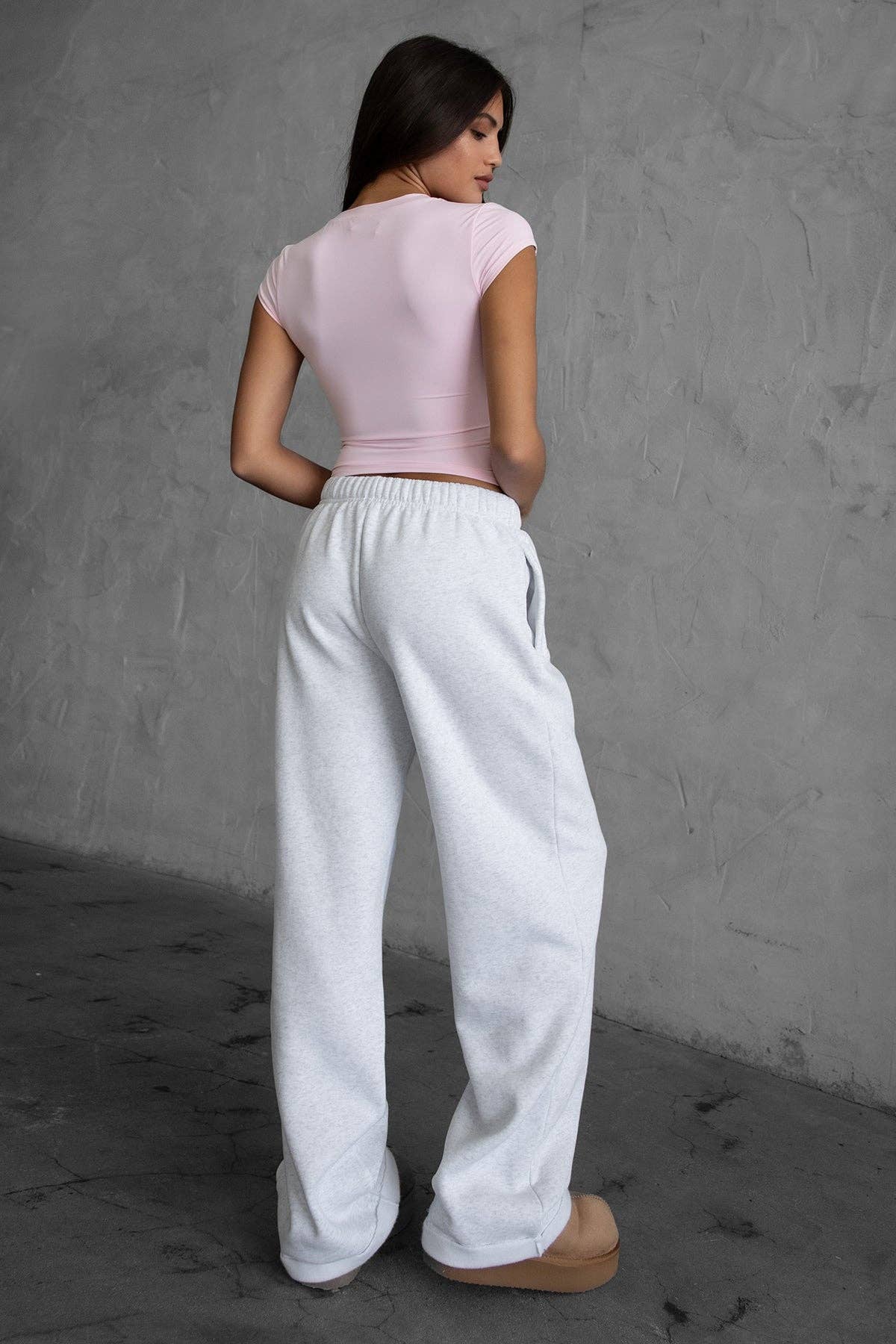 LANI Lightweight Fleece Wide Leg Sweatpants