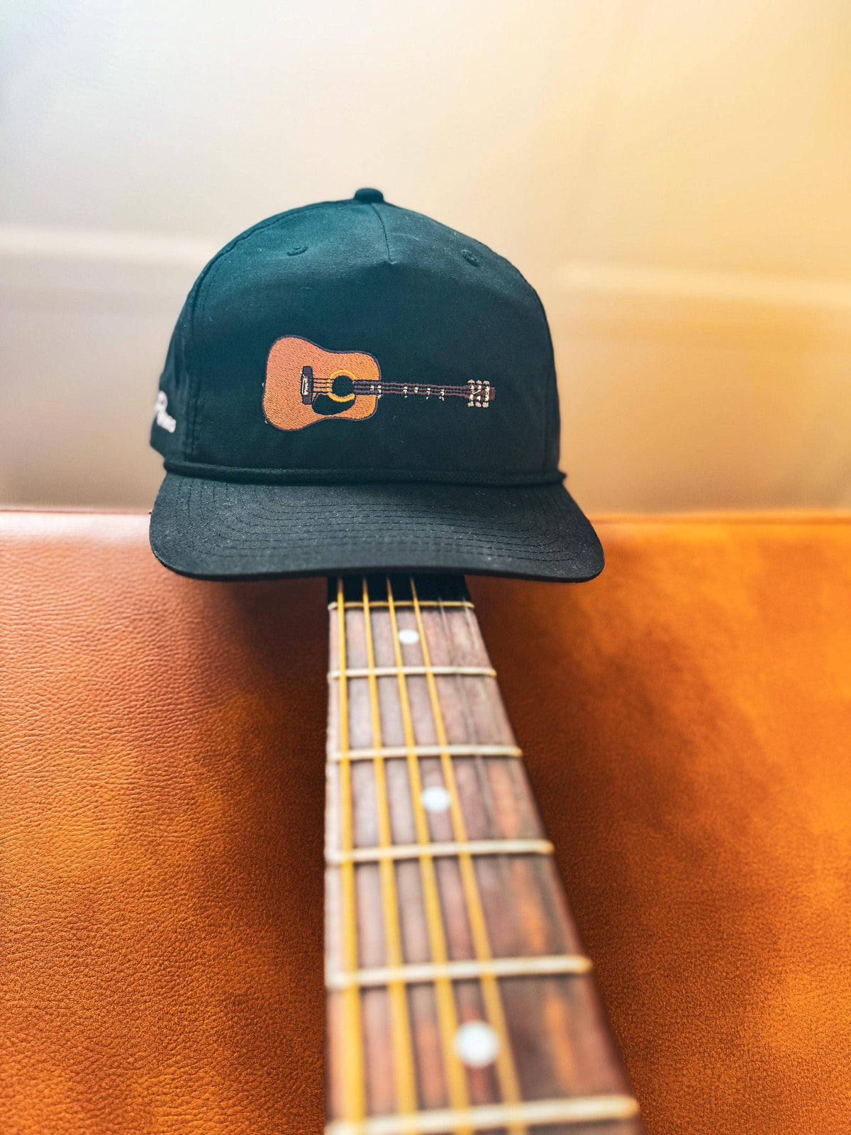 Black "Guitar" Rope Hat