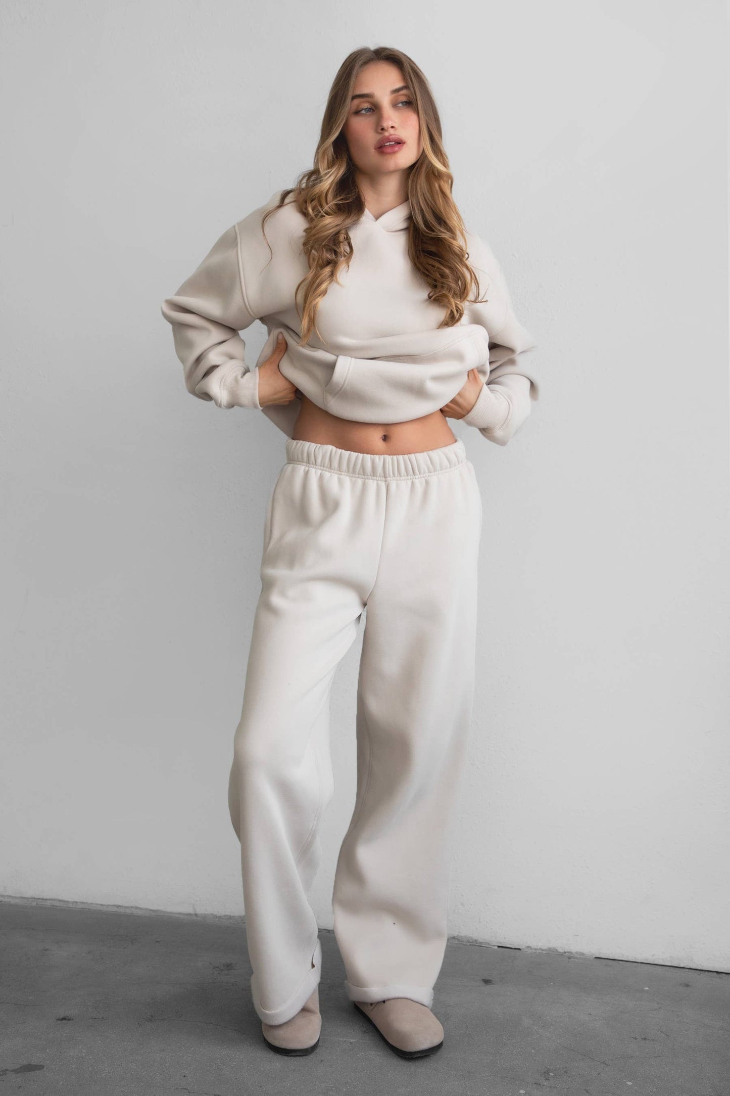 LANI Lightweight Fleece Wide Leg Sweatpants