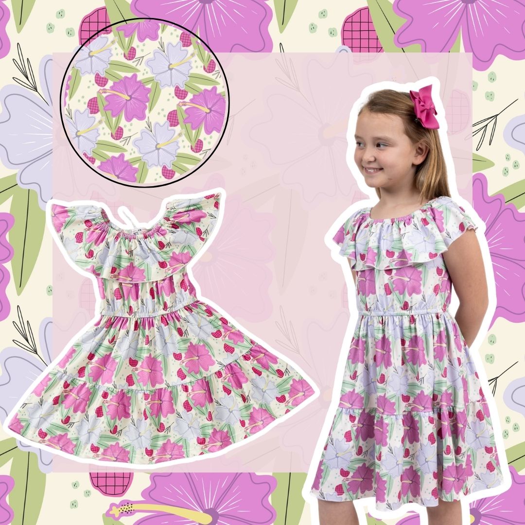 Pete and Lucy Hibiscus in the Breeze Girl Dress