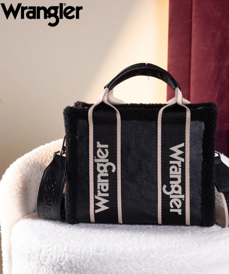 Wrangler Sherpa Small Canvas Tote/Crossbody