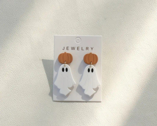 Pumpkin Ghost Earrings