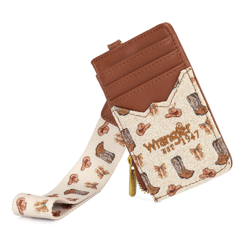 Wrangler Western Print RFID Blocking Wallet - Tan