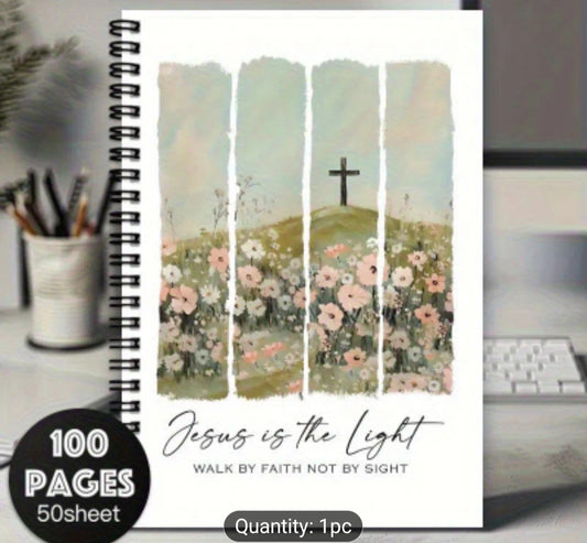 A Christian Spiral Notebook- Jesus Is The Light