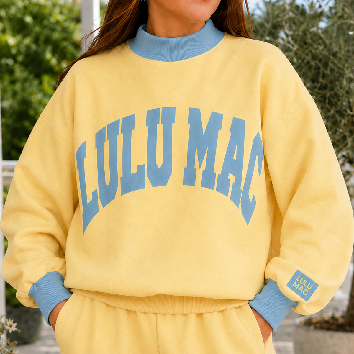 Lulu Mac Puff Mock Neck Sweatshirt