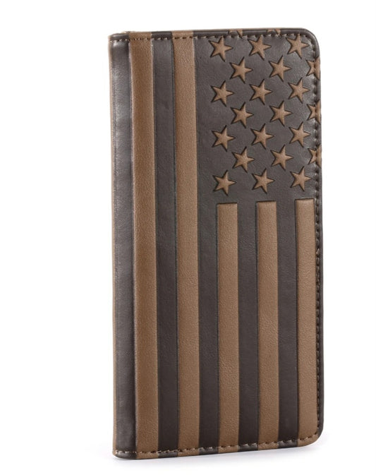 Patriotic Collection Men's Bifold Long PU Leather Wallet