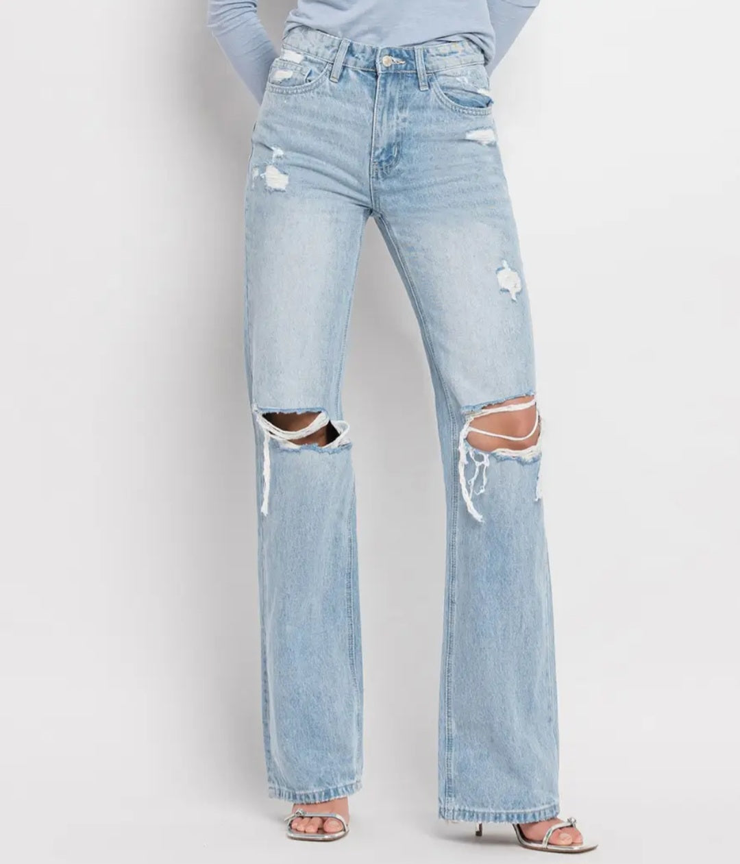 Vervet 90's Vintage Super High Rise Flare Jeans