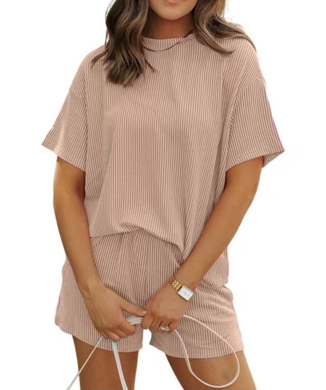 Ribbed Round Neck Set