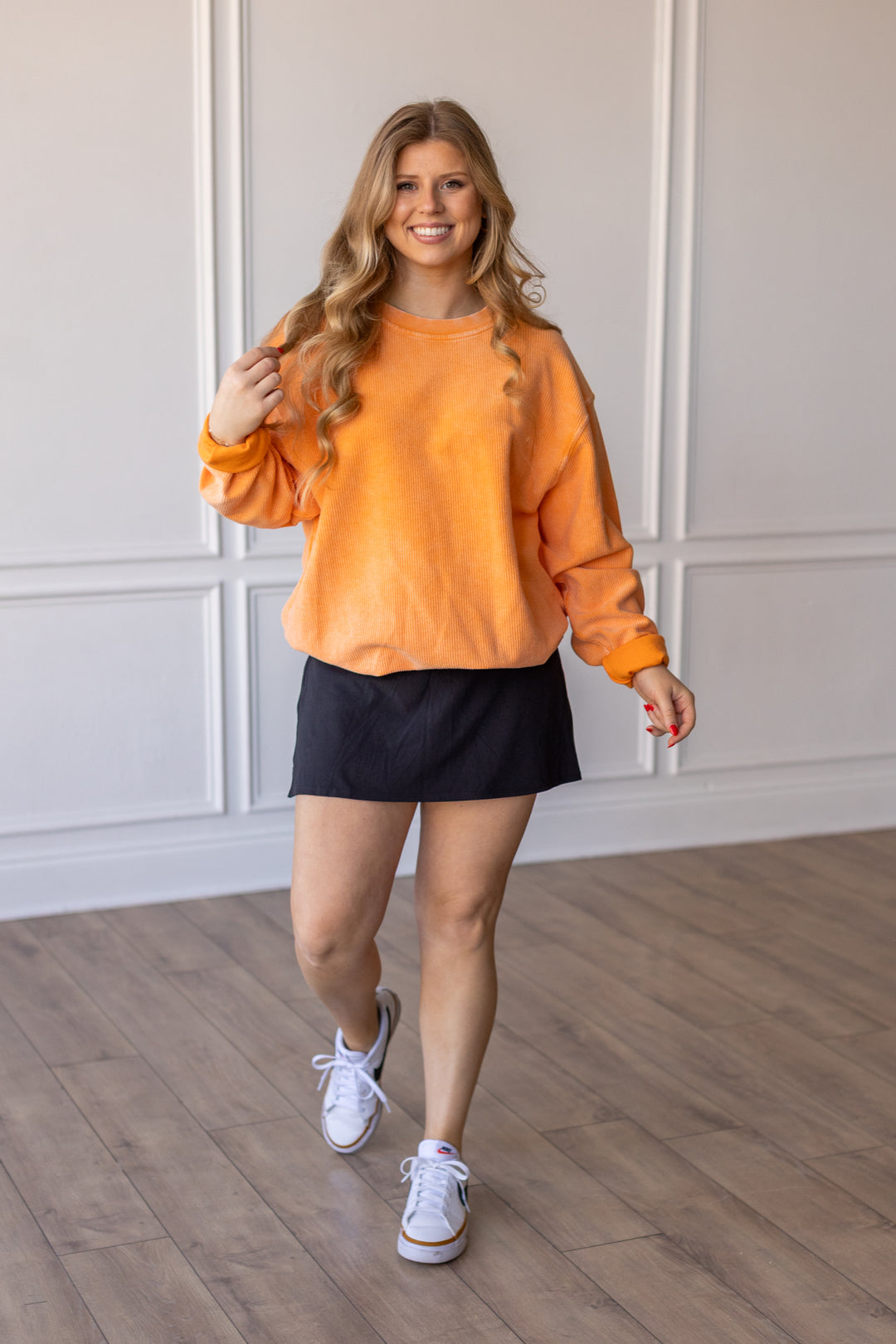 Moon Ryder Apricot Crush Corded Crew