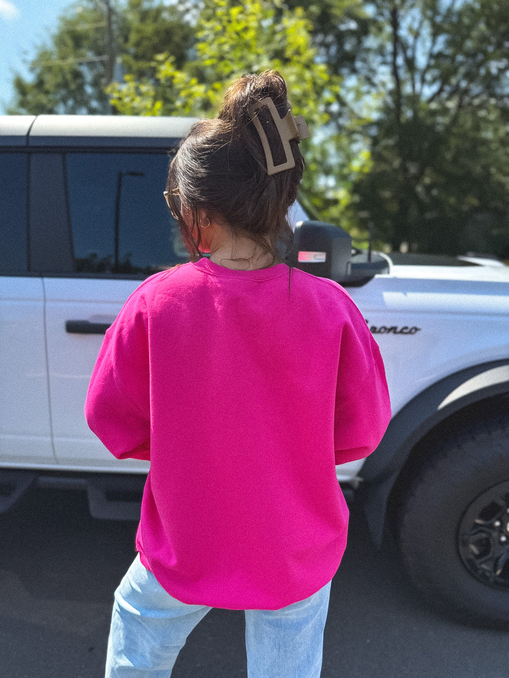 Birdie Dolly XOXO Graphic Crewneck on Heliconia
