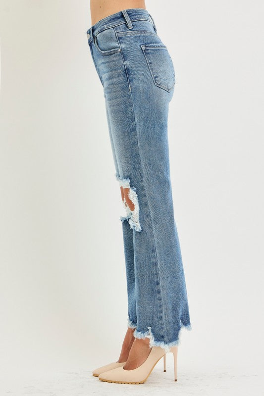 Risen Jeans High Rise Straight Crop Preorder