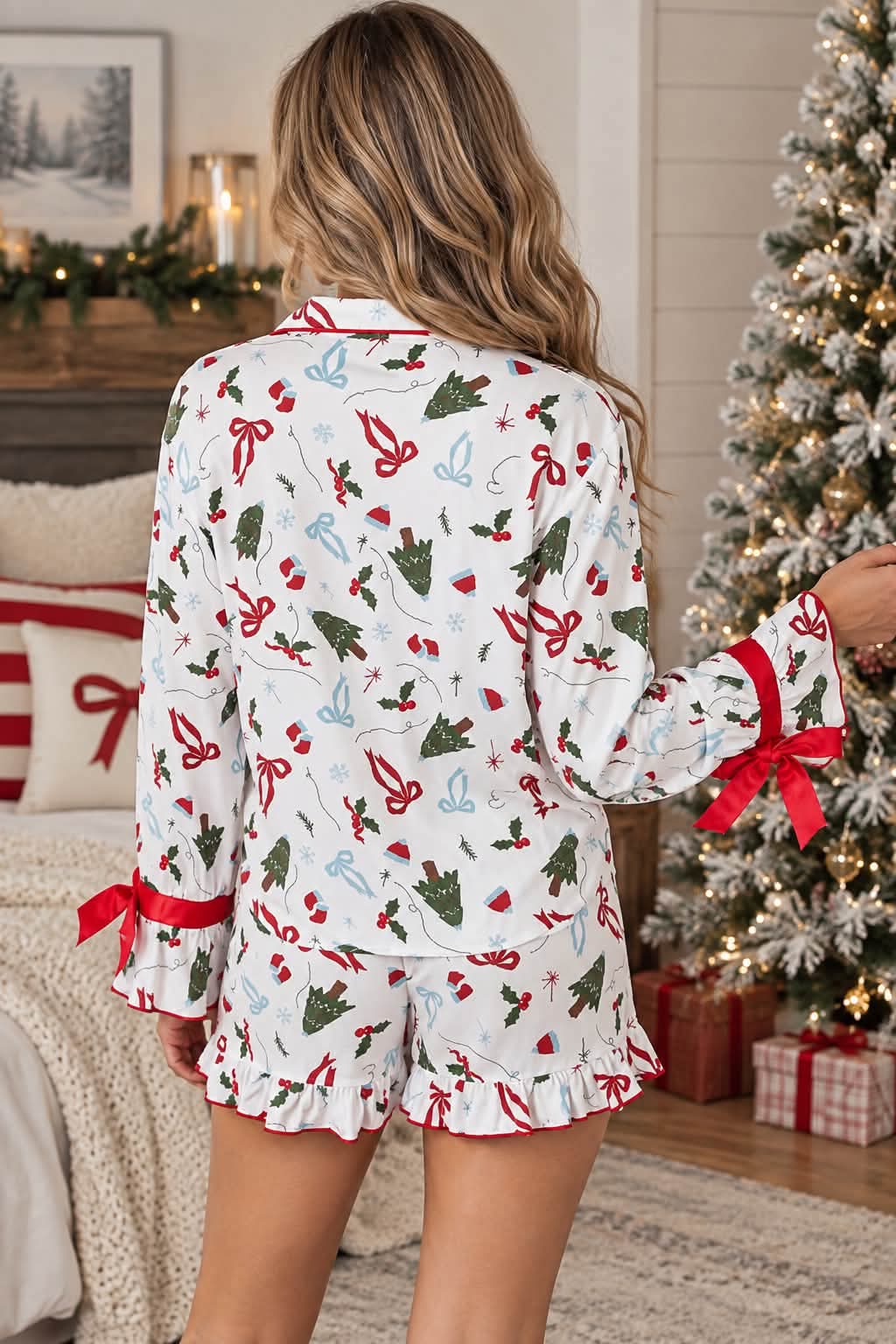 White Christmas Ruffle Set