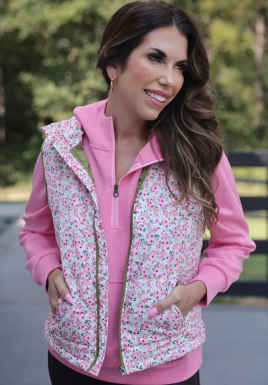 Jess Lea Delilah Puffer Vest- Ditty Floral