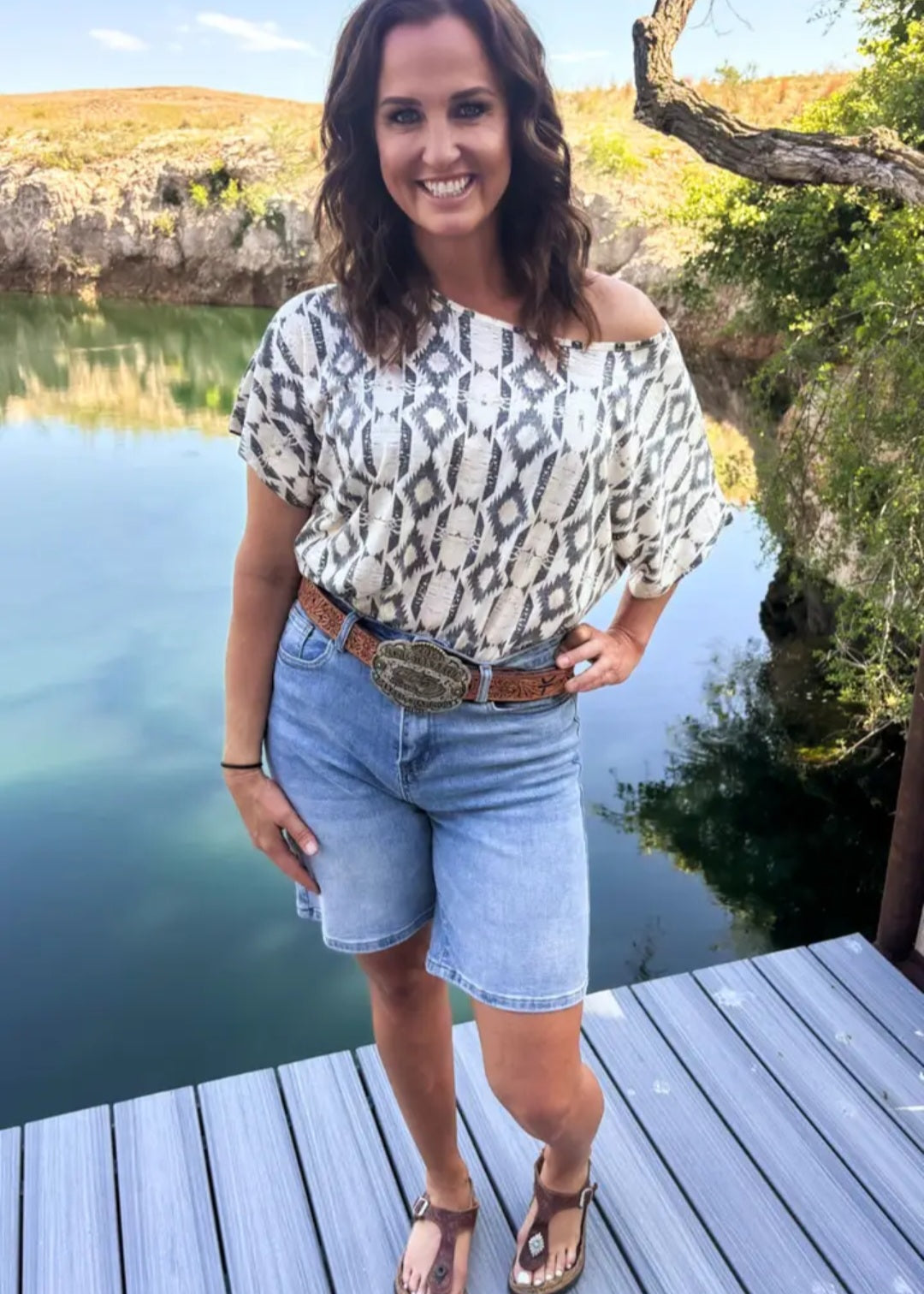 Kreek Bermuda Denim Shorts