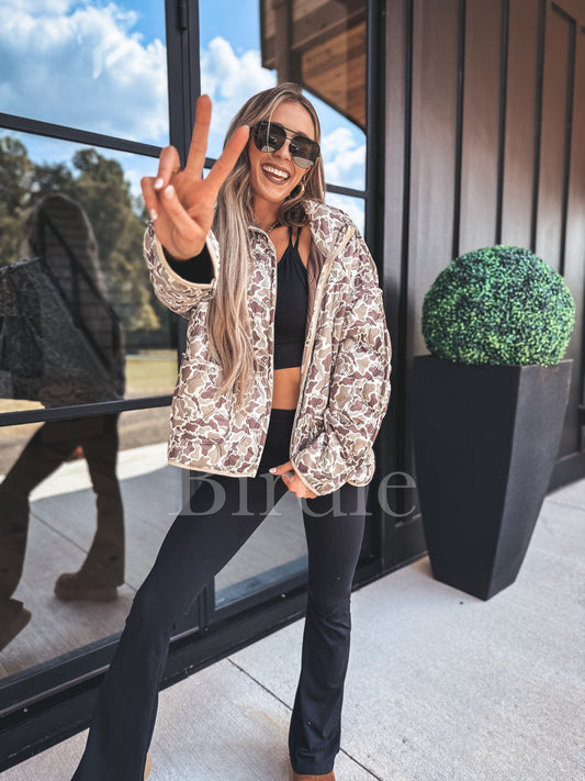 BIRDIE PREORDER 4th CUT Cozy Cloud Jacket in Duck Camo