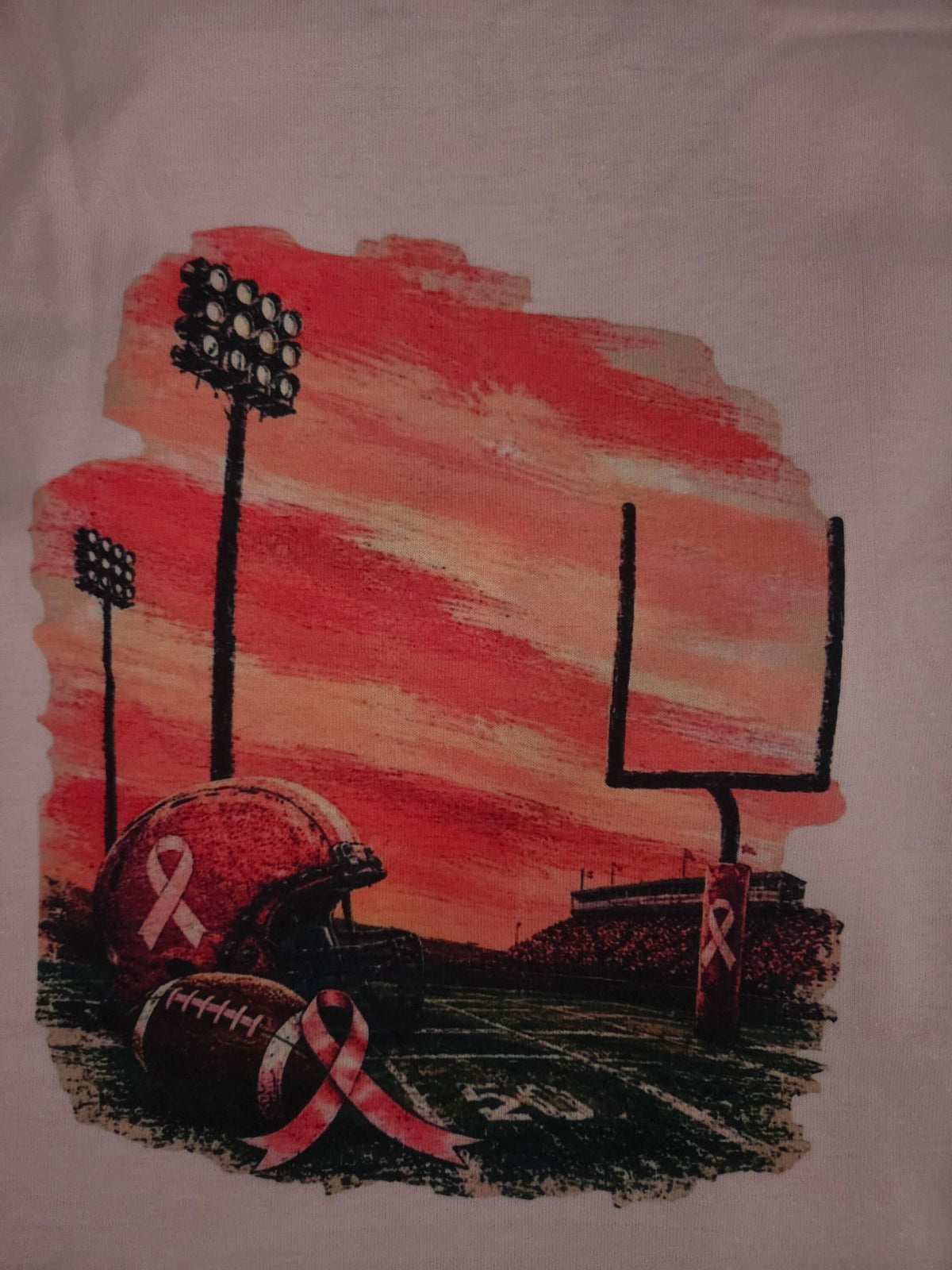 Stadium Brushstroke Drawing Breast Cancer Awareness 🎀 Tee