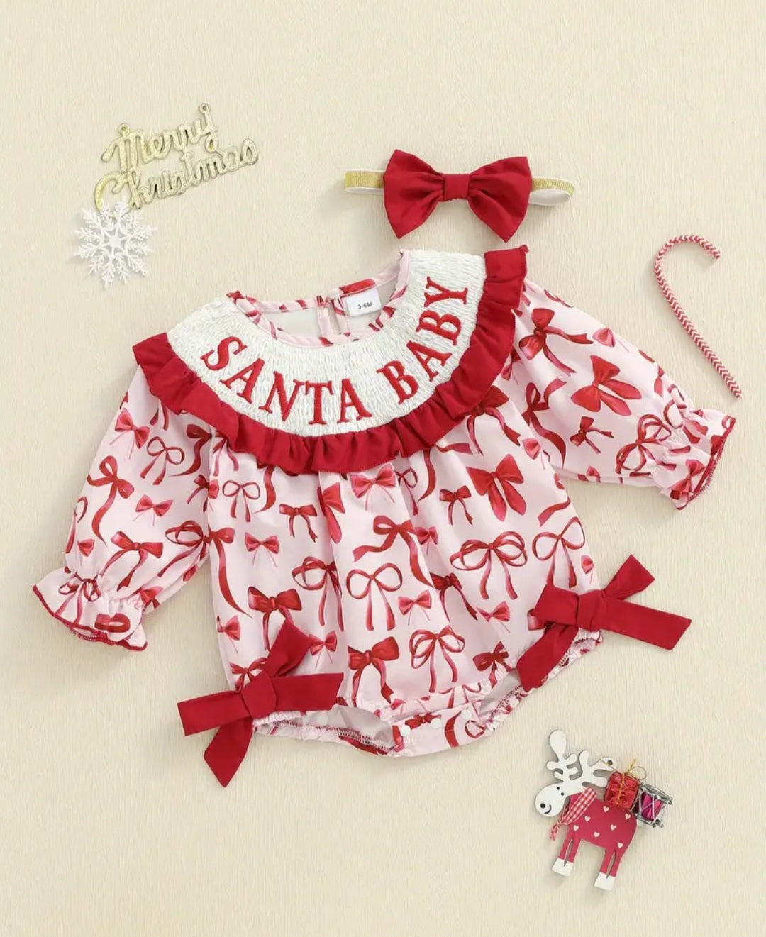 Santa Baby Baby Girl Christmas outfit
