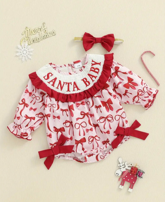 Santa Baby Baby Girl Christmas outfit